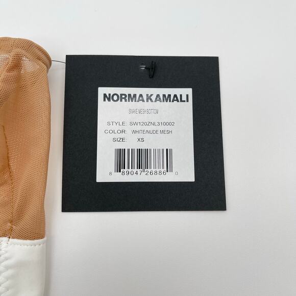 Norma Kamali | NWT Snake Mesh Bottom Swimsuit in White & Nude Mesh XS - Picture 5 of 12